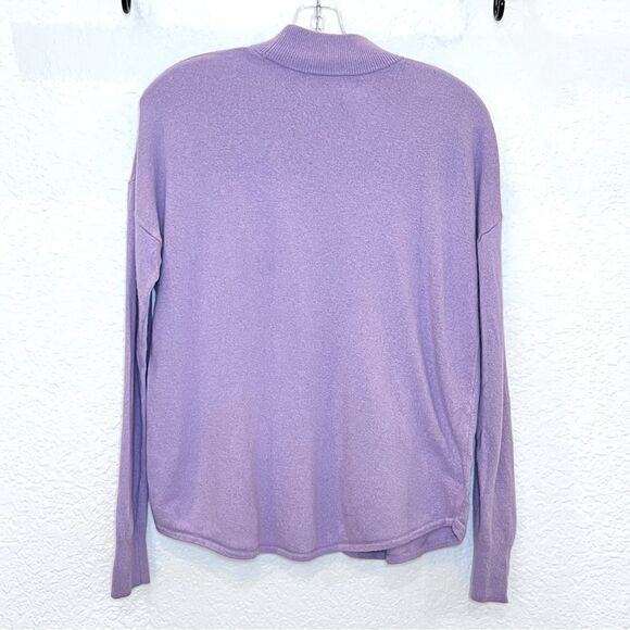Madewell Ashbury Mockneck Wool/Alpaca Blend Sweater in Vibrant Lilac size Small - Picture 3 of 15